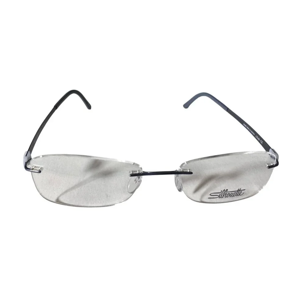 Silhouette Rimless Eyeglasses Frames Only Blue Arms 4496 40 52-17 130 5452 6059